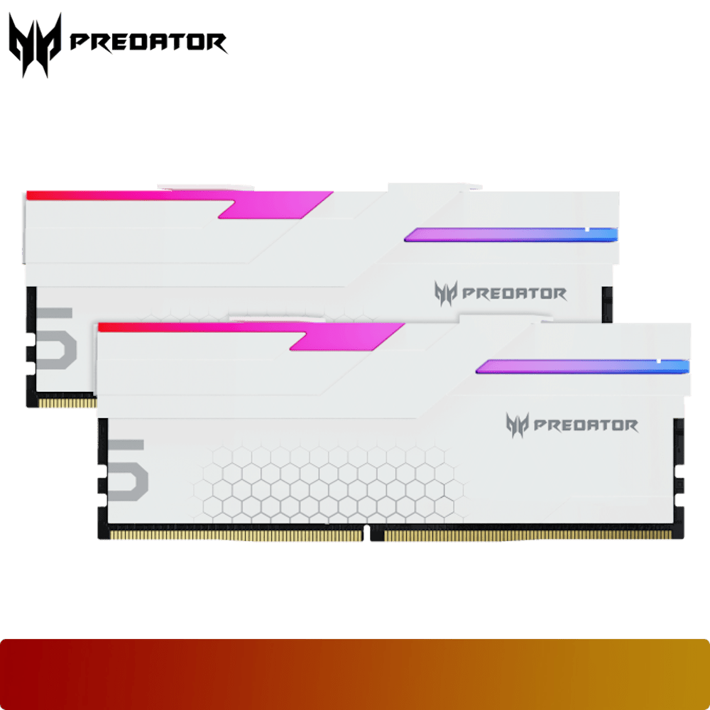 PREDATOR Hermes RGB 48GB (2x24GB) 6800MT/s Kit CL34 - White - 2 - Nano Komputer