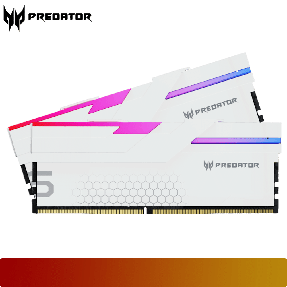 PREDATOR Hermes RGB 48GB (2x24GB) 6800MT/s Kit CL34 - White - 1 - Nano Komputer