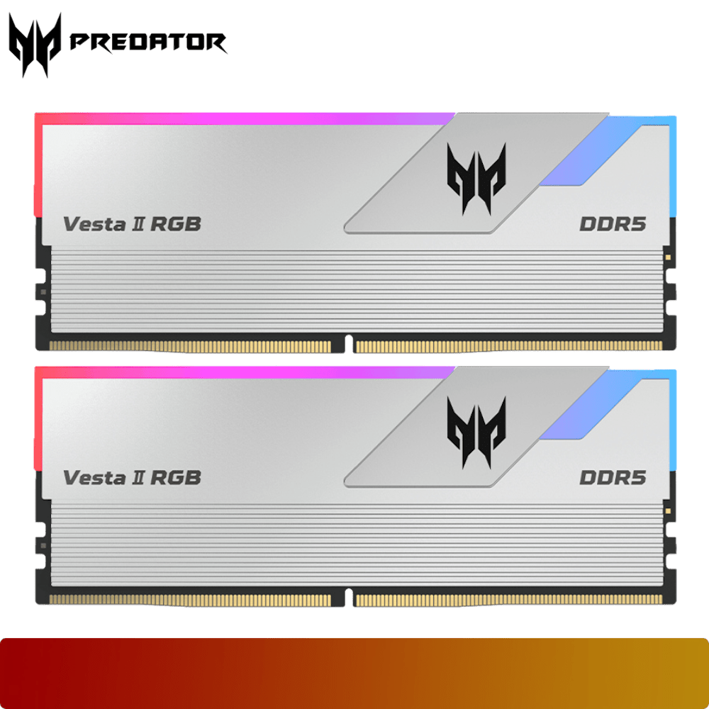 PREDATOR Vesta II RGB 64GB (2x32GB) DDR5 6400MHz CL32 Silver - 2 - Nano Komputer