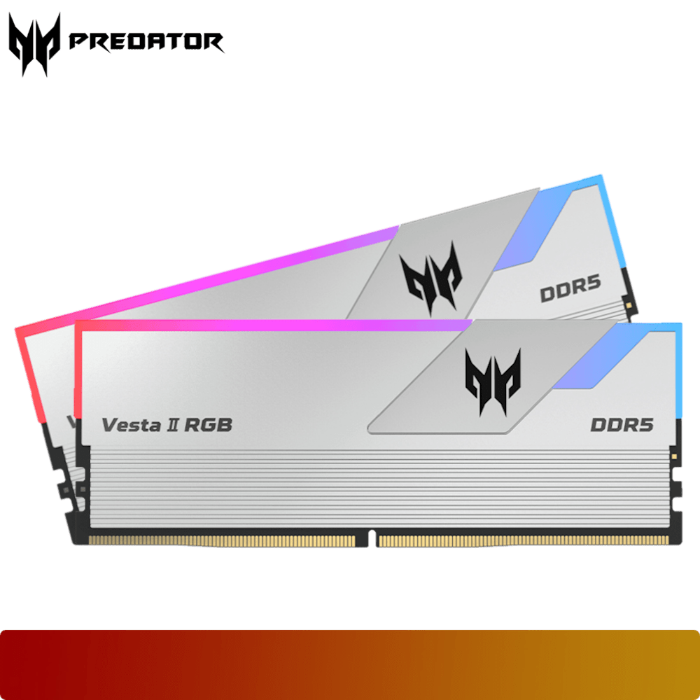 PREDATOR Vesta II RGB 64GB (2x32GB) DDR5 6400MHz CL32 Silver - 1 - Nano Komputer
