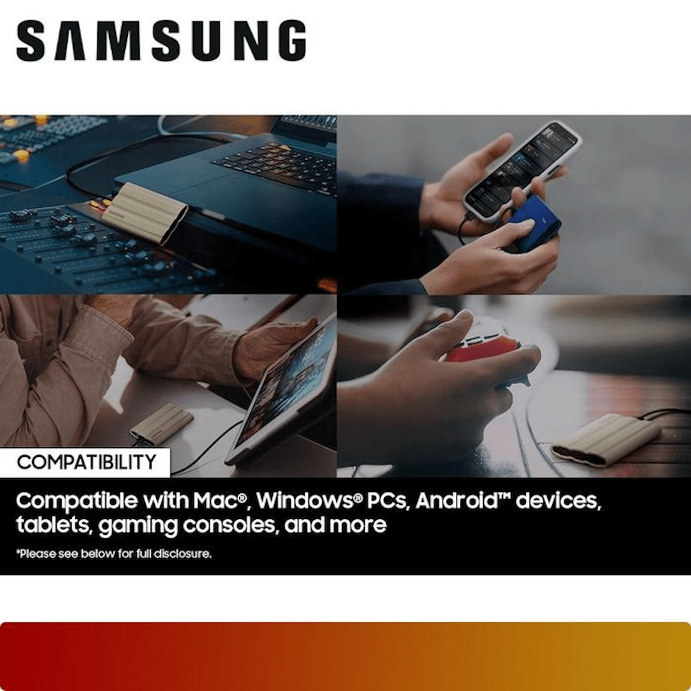 SAMSUNG Portable SSD T7 Shield USB 3.2 Gen 2 1TB-2-Nano Komputer