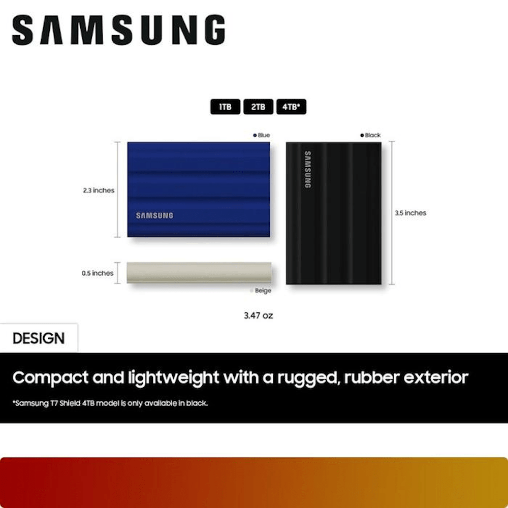 SAMSUNG Portable SSD T7 Shield USB 3.2 Gen 2 1TB-4-Nano Komputer