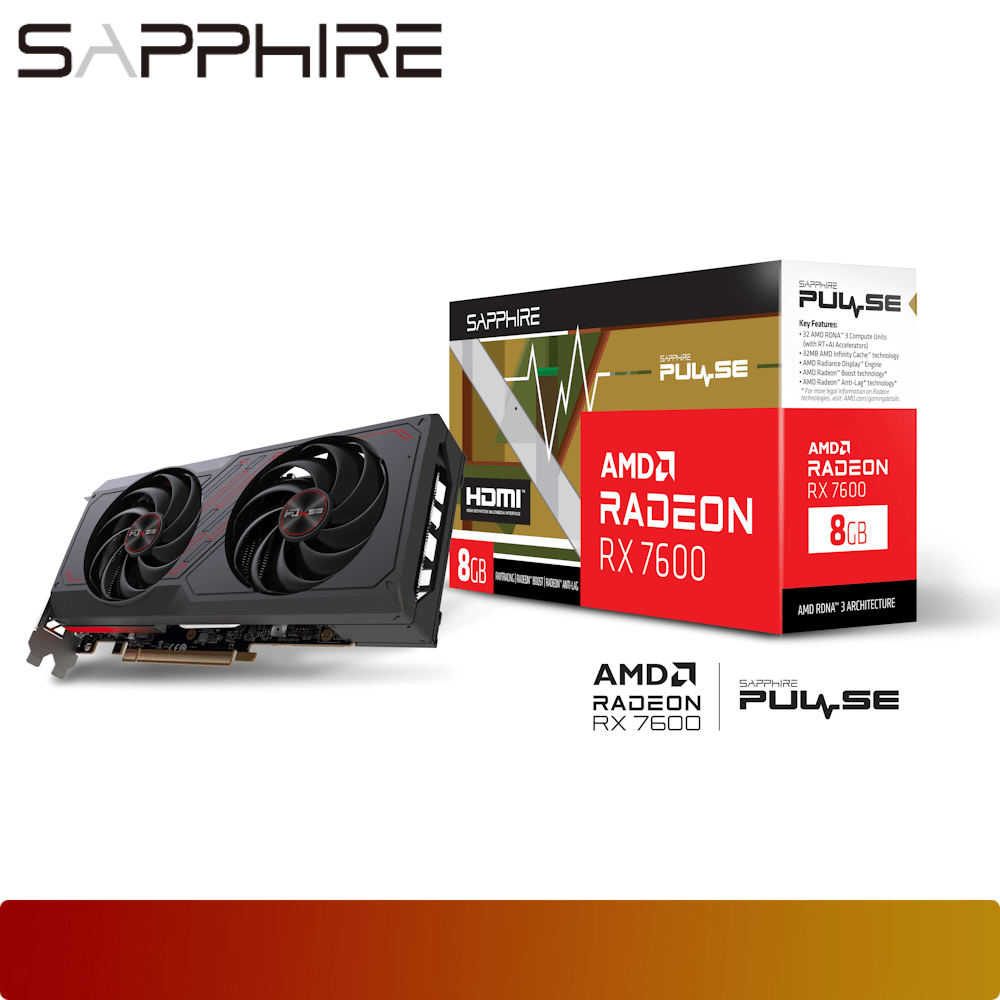 SAPPHIRE PULSE AMD Radeon RX 7600 8GB-1-Nano Komputer