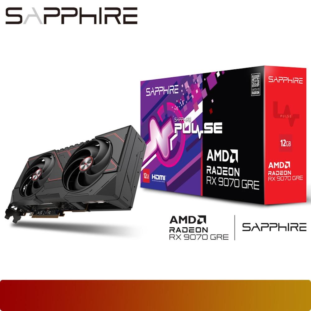 SAPPHIRE PULSE AMD Radeon RX 9070 GRE OC GPU 12GB GDDR6-1-Nano Komputer