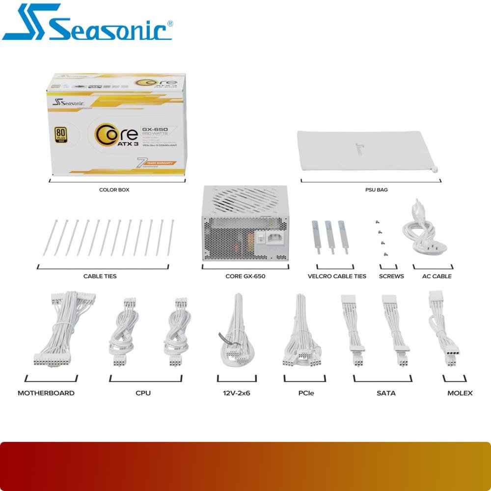 SEASONIC CORE V2 GX-650 White ATX 3.1