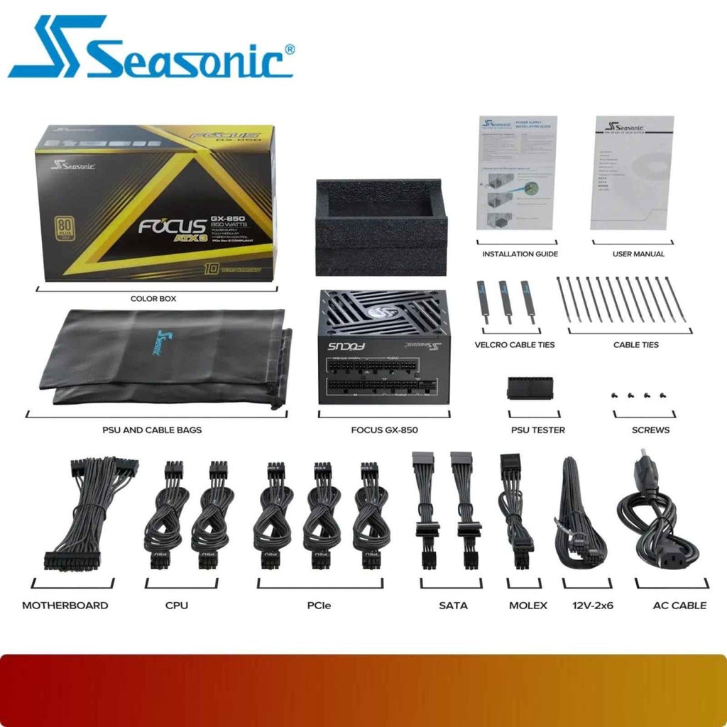 SEASONIC FOCUS GX 850 ATX 3.1 | PSU 850W 80+ Gold Cybenetics Platinum Fully Modular - 7 - Nano Komputer
