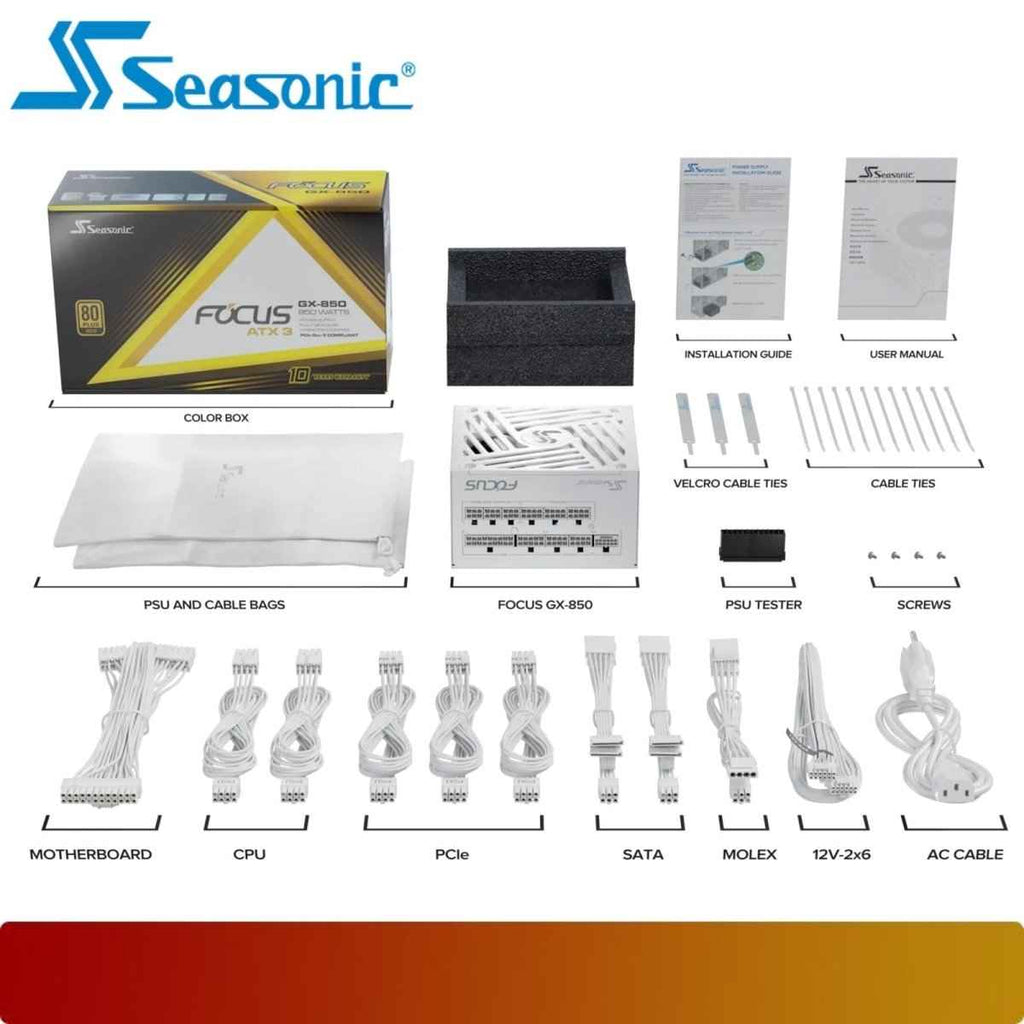 SEASONIC FOCUS GX 850 White ATX 3.1