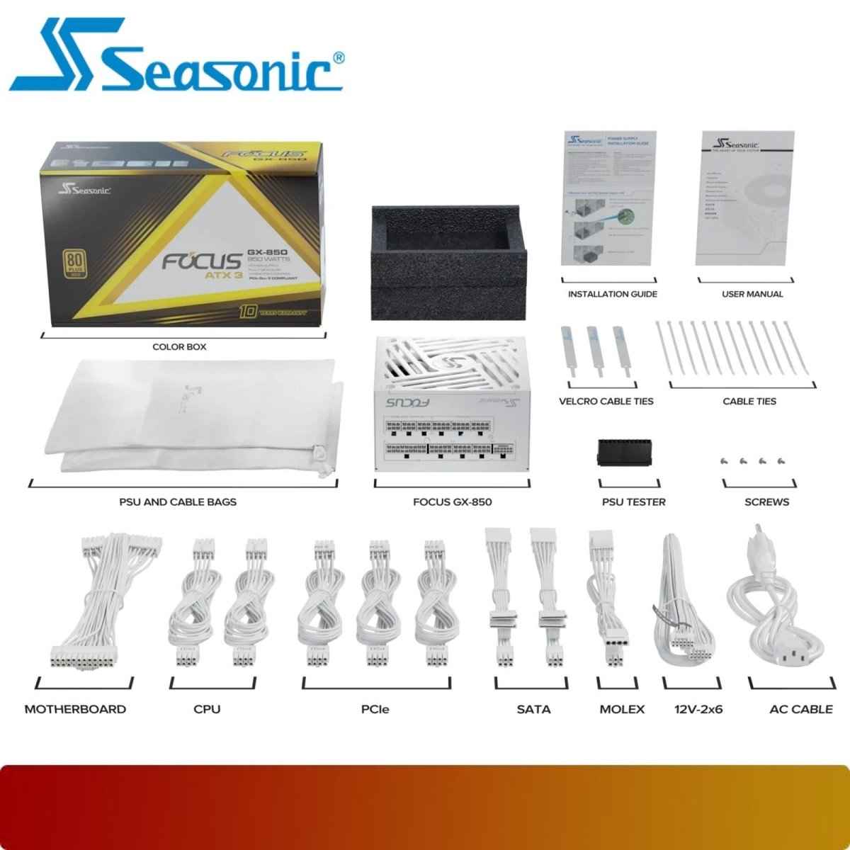 SEASONIC FOCUS GX 850 White ATX 3.1