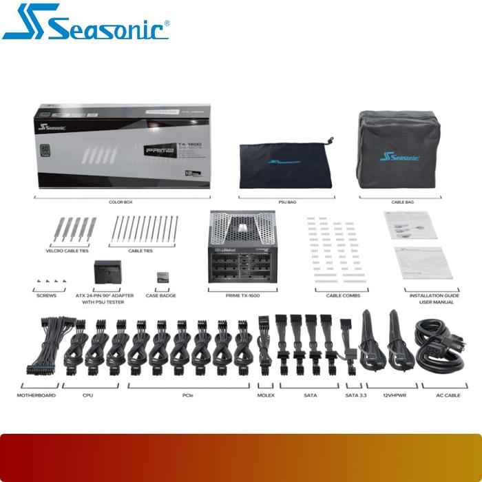 SEASONIC PRIME TX 1600 ATX 3.1 | PSU 1600W 80+ Titanium Cybenetics Titanium Fully Modular - 5 - Nano Komputer