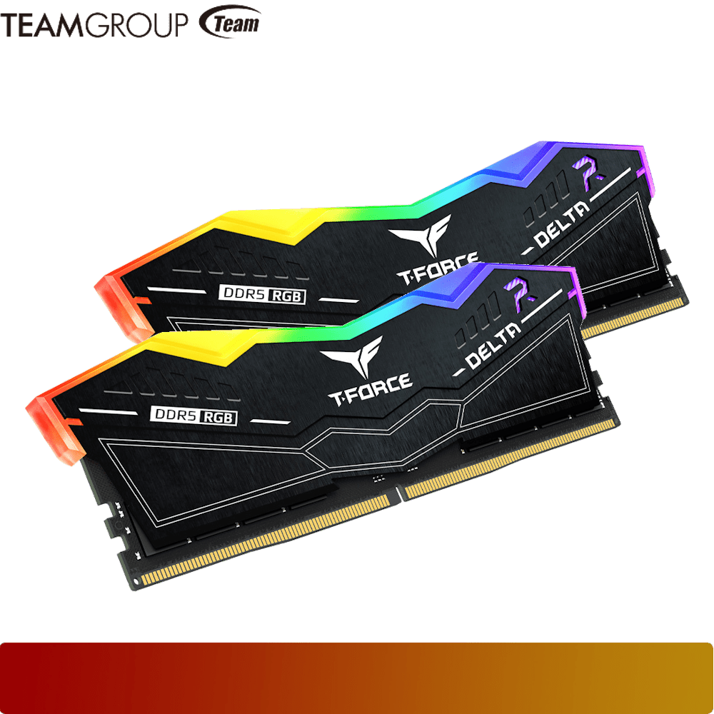 TEAM DELTA RGB DDR5 32GB (2x16GB) Kit 6400 MT/s CL38 Black - 3 - Nano Komputer