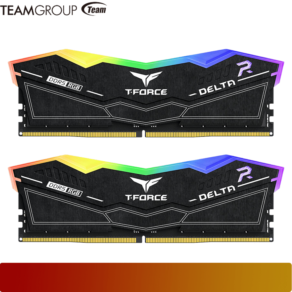 TEAM DELTA RGB DDR5 32GB (2x16GB) Kit 6400 MT/s CL38 Black - 2 - Nano Komputer