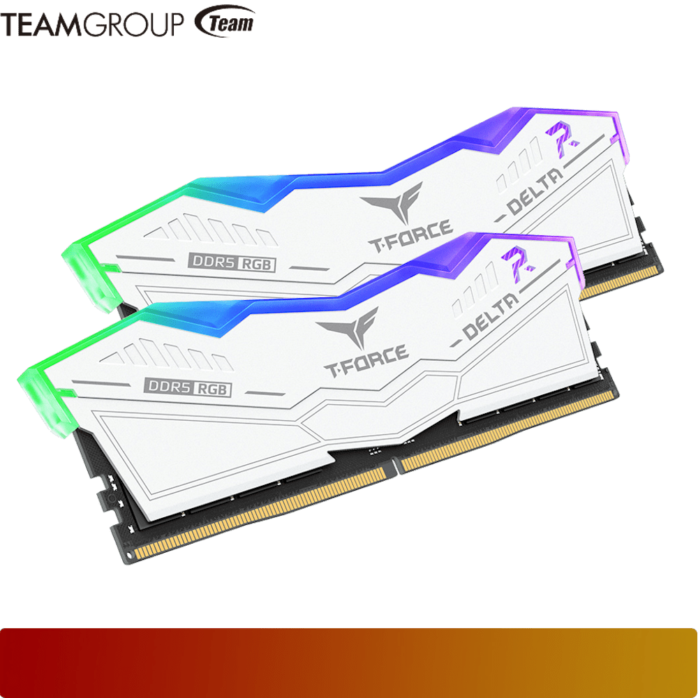 TEAM DELTA RGB DDR5 32GB (2x16GB) Kit 6400 MT/s CL38 White - 2 - Nano Komputer
