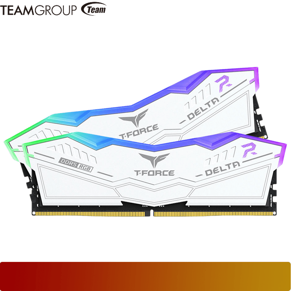TEAM DELTA RGB DDR5 32GB (2x16GB) Kit 6400 MT/s CL38 White - 1 - Nano Komputer