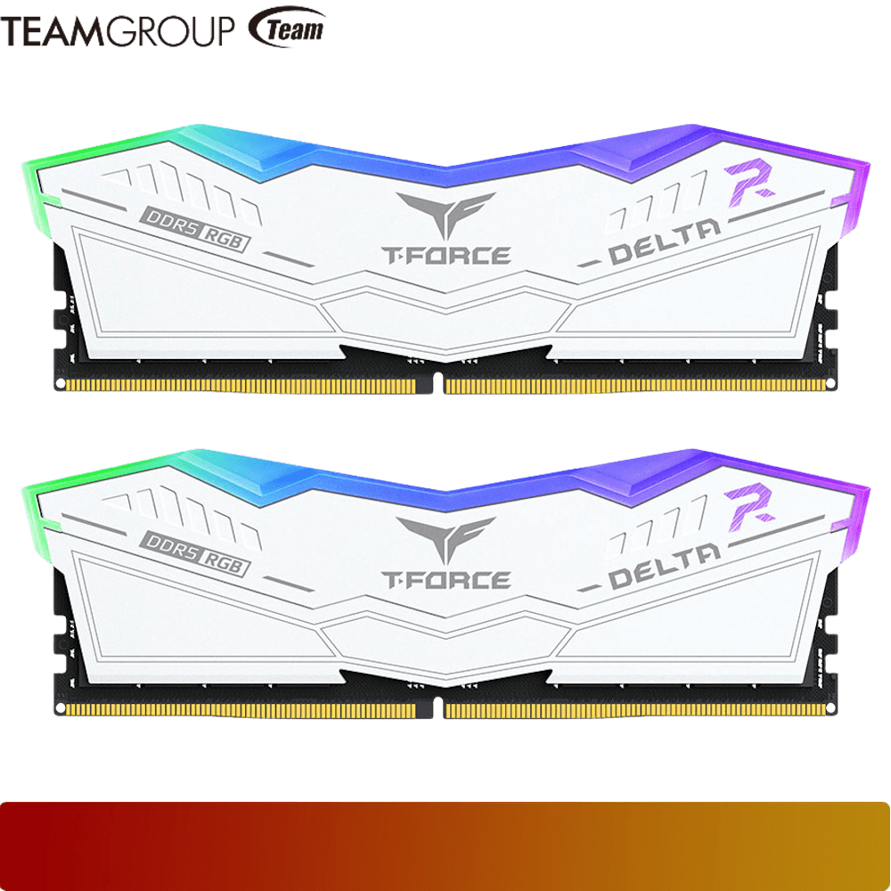 TEAM DELTA RGB DDR5 32GB (2x16GB) Kit 6400 MT/s CL38 White - 3 - Nano Komputer