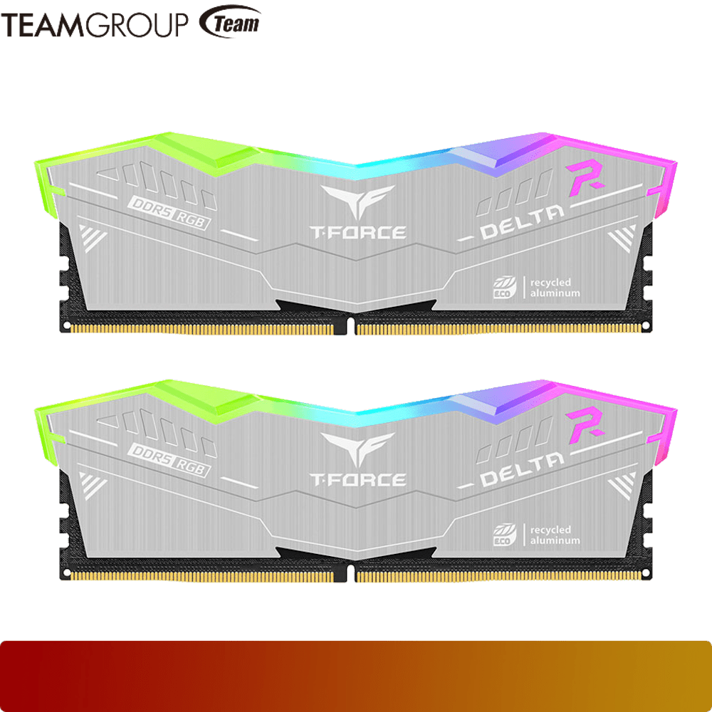 TEAM DELTA RGB ECO DDR5 32GB(2x16GB) Kit 6400 MT/s CL38 Silver - 2 - Nano Komputer