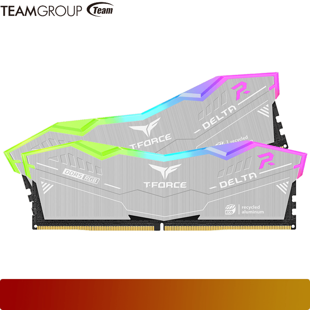 TEAM DELTA RGB ECO DDR5 32GB(2x16GB) Kit 6400 MT/s CL38 Silver - 1 - Nano Komputer