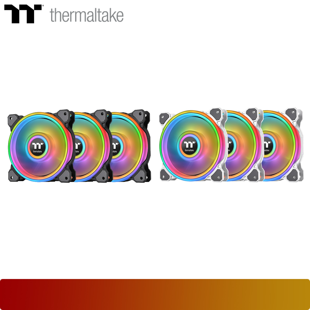 THERMALTAKE Riing Quad 14 RGB Radiator Fan TT Premium Edition 3 Fan Pack (Controller included)-1-Nano Komputer