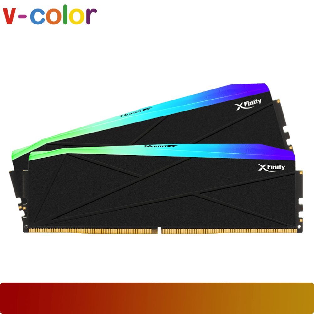 v - color Manta XFinity RGB DDR5 32GB Kit (2 x 16GB) 6000 MT/s CL30 Black - 2 - Nano Komputer