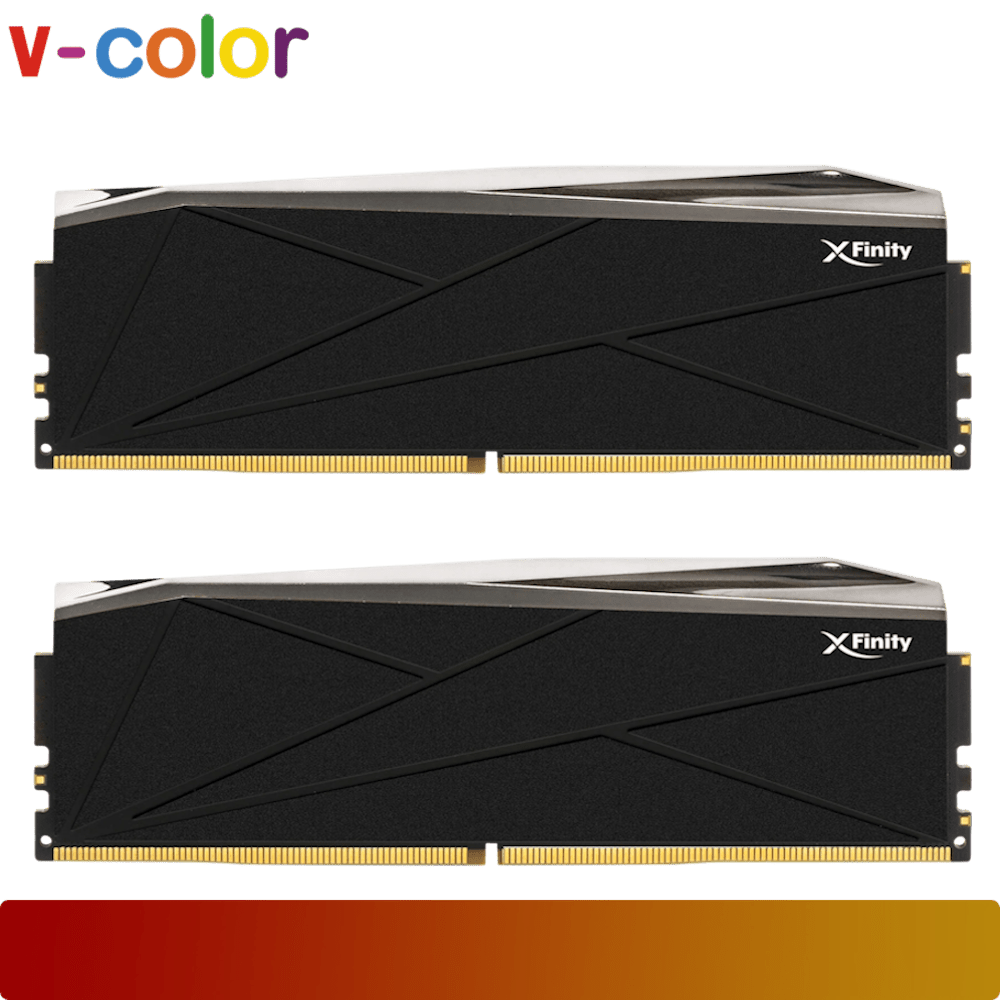 v - color Manta XFinity RGB DDR5 32GB Kit (2 x 16GB) 6000 MT/s CL30 Black - 3 - Nano Komputer