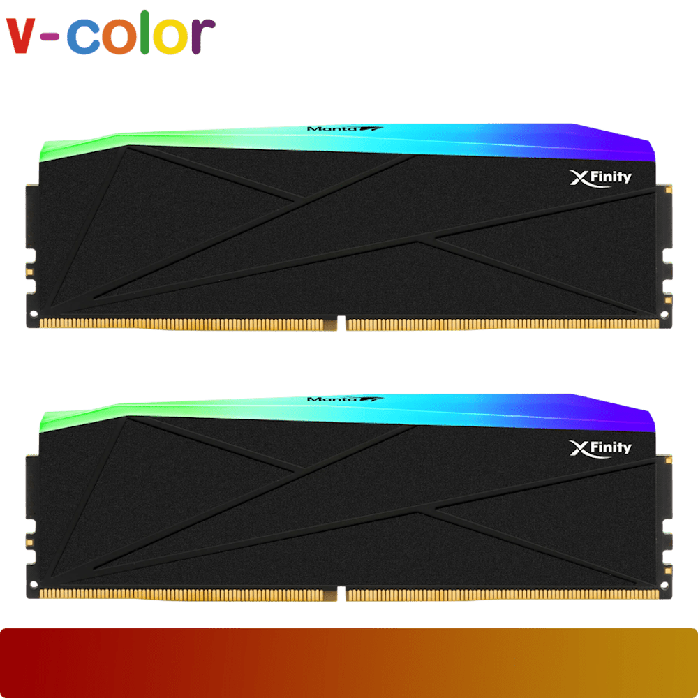 v - color Manta XFinity RGB DDR5 32GB Kit (2 x 16GB) 6000 MT/s CL30 Black - 4 - Nano Komputer