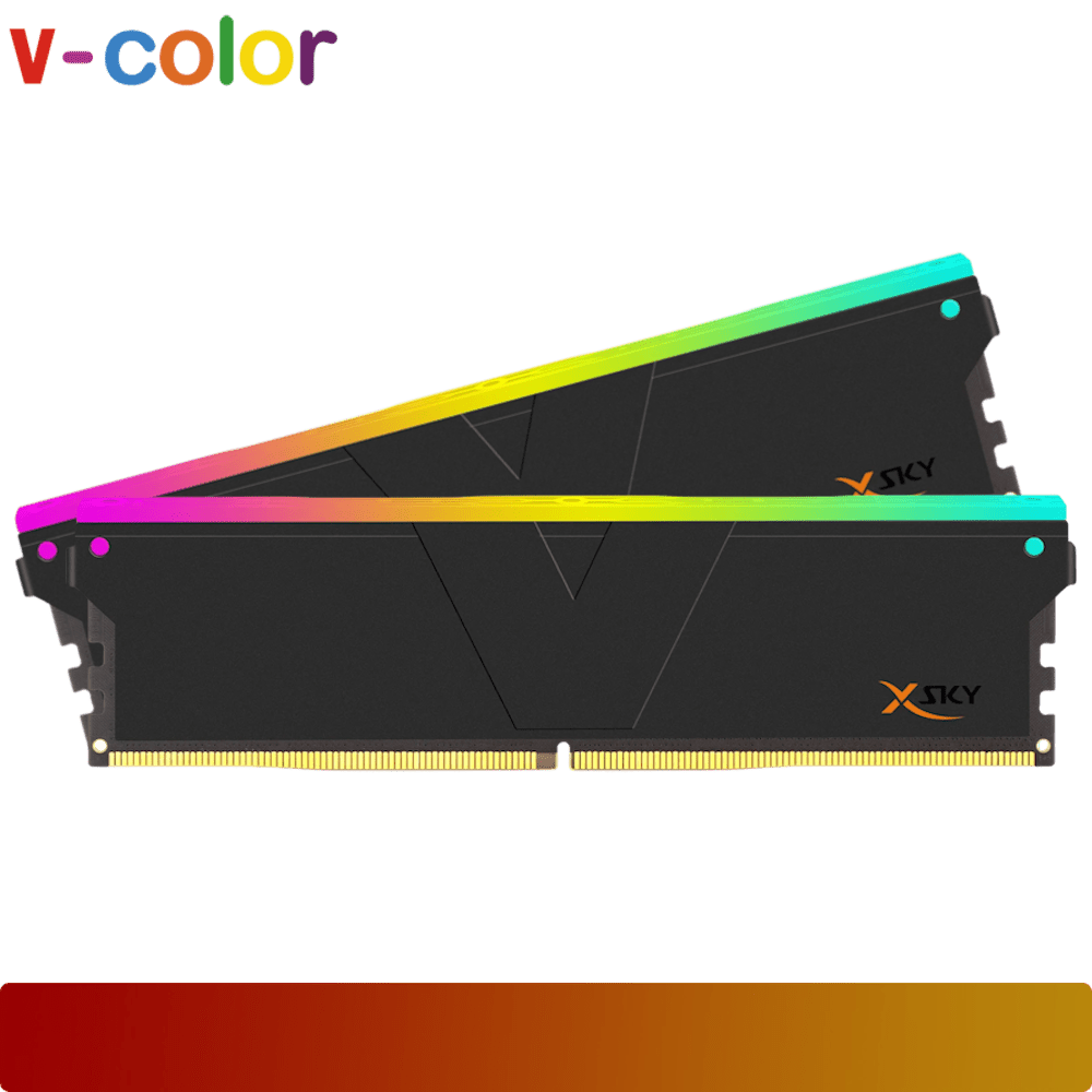 v - color Manta XSky RGB DDR5 32GB Kit (2 x 16GB) 6000 MT/s CL26 Black - 1 - Nano Komputer