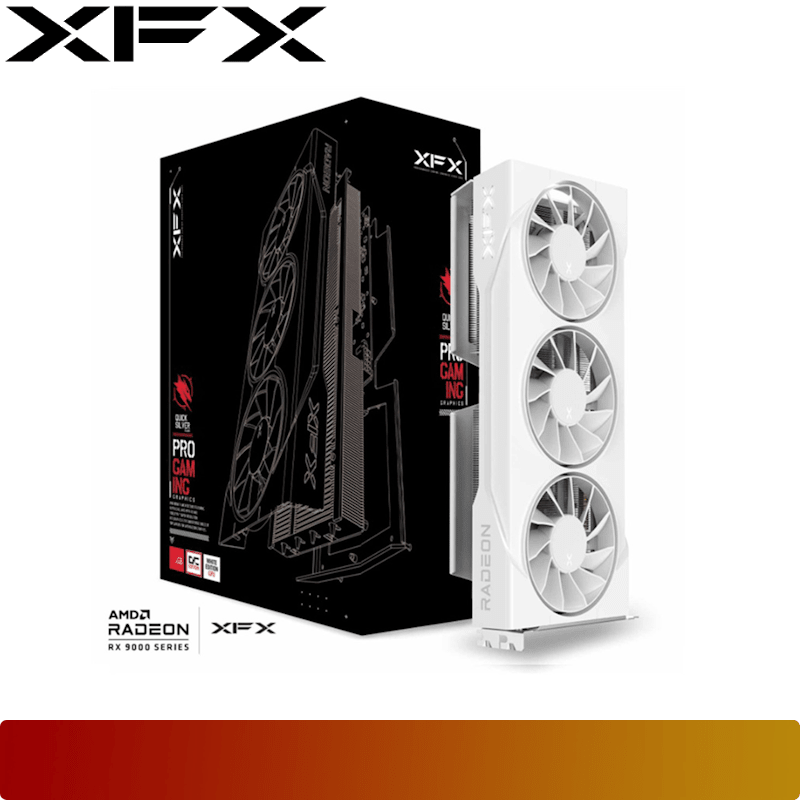 XFX Swift AMD Radeon RX 9060 XT 16GB OC White Triple Fan Gaming Edition-1-Nano Komputer