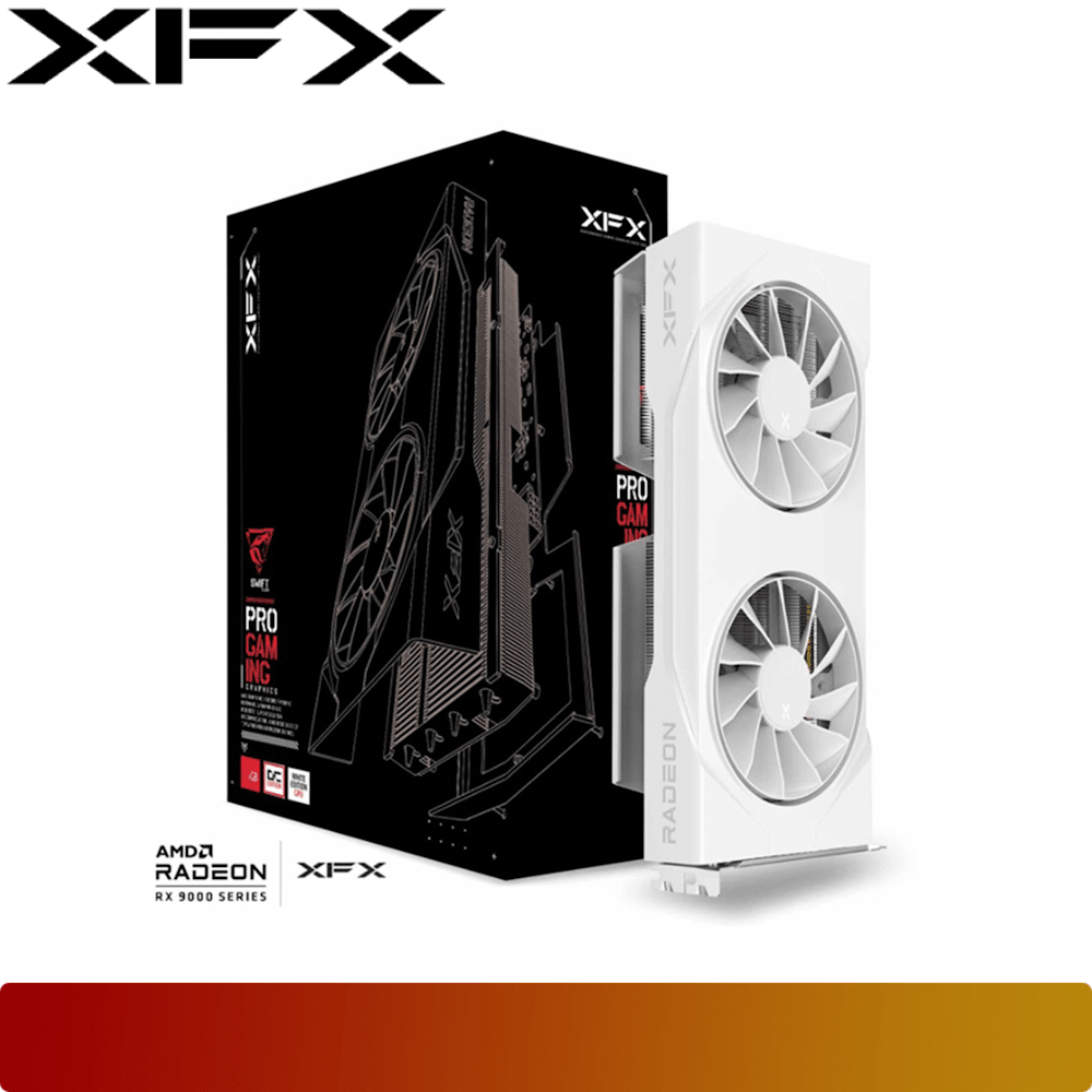 XFX Swift AMD Radeon RX 9060 XT 8GB OC White Gaming Edition-1-Nano Komputer