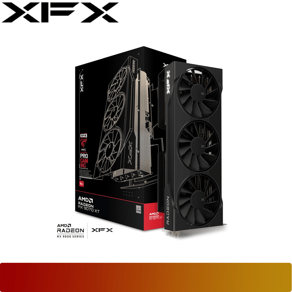 XFX Swift AMD Radeon RX 9070 XT 16GB GDDR6 Triple Fan Gaming Edition-1-Nano Komputer