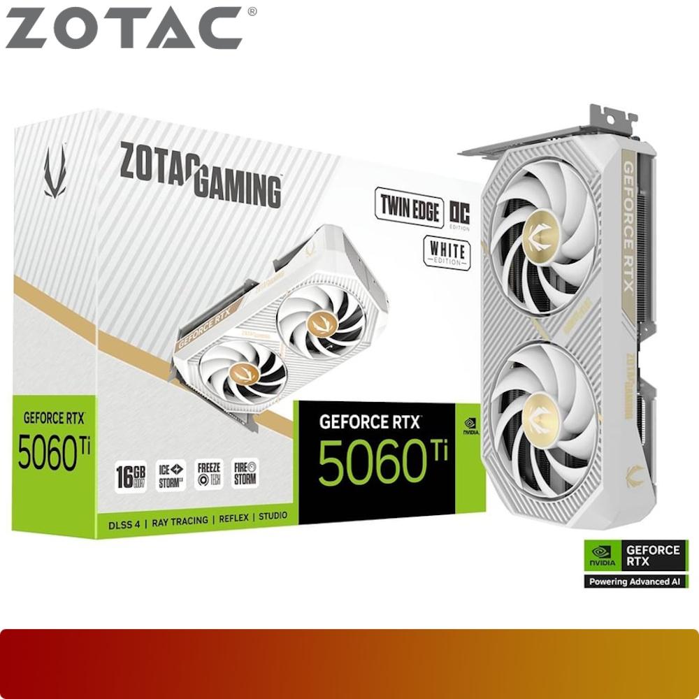 ZOTAC GAMING GeForce RTX 5060 Ti 16GB Twin Edge OC White Edition - 1 - Nano Komputer