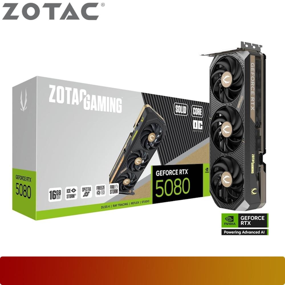 ZOTAC GAMING GeForce RTX 5080 SOLID CORE OC 16GB GDDR7 - 1 - Nano Komputer